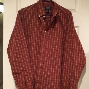 Checkered Orange Dress Shirt